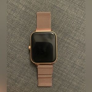 Smartwatch with Rose Gold Mesh Band